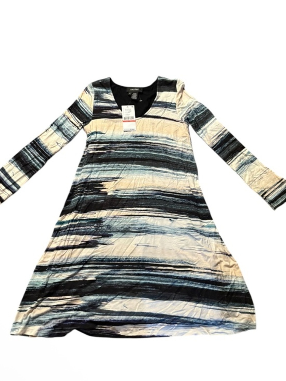 Karen Kane "Bella" A-line trapeze dress multicolor brushstroke print new nwt xs